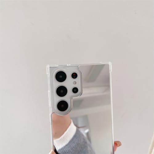 Étui Miroir Coque Samsung A32 4G Argent Rigide Antichoc