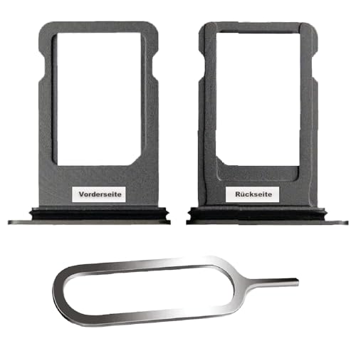IS-TECK SIM-Kartenhalter Ersatz SIM-Tray Kompatibel mit iPhone 8 inklusive SIM-Nadel SIM-Kartensteckplatz (Für iPhone 8 in Space Grau)