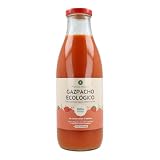 PLANETA HUERTO | Gazpacho Tradicional Ecológico con AOVE 1L, Sopa Fría 100% Natural, Sin Conservantes - Gazpacho Ideal como Bebida Refrescante, Elaborado en Andalucía con Ingredientes Ecológicos
