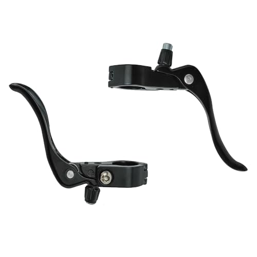 LOOEEL 1 Pair Bike Brake Levers,Mechanical Disc Brake Lever Lightweight Aluminum Alloy Bicycle Disc Brake Handles Cycling Brake Levers for 22.2mm Bicycle Handlebars-Black