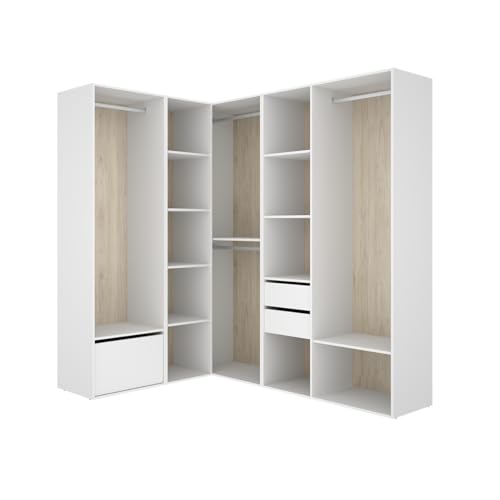 DEKIT Grupo RIMOBEL-Conjunto Armario-VESTIDOR Rincon con Trasera Reversible