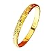 Dream4girls 3pcs/lots 18k Yellow Gold Plated Lady's Bangle Carved Bracelet Womens Jewelry 60mm*6mm