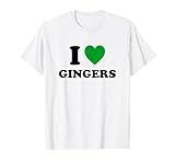 I Love Gingers Funny Ginger Lover Redhead St. Patrick’s Day T-Shirt