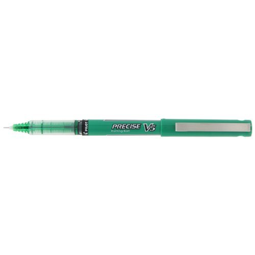 Bolígrafo Pilot Precise V5 Roller Ball Verde Extra Fino x24 miniatura 1