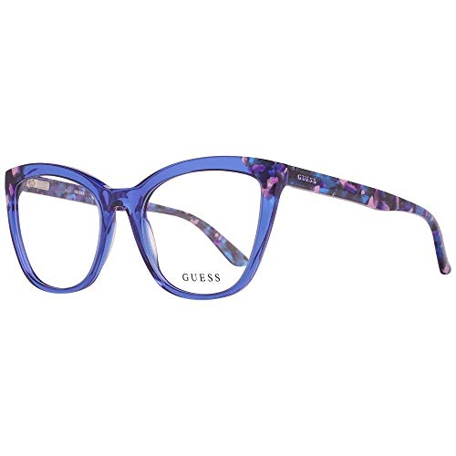Guess GU2674 Eyeglass Frames - Shiny Blue Frame, Shiny Blue Lenses, 53 mm