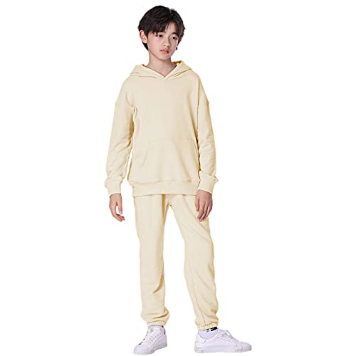 Image of amropi Boy's Tracksuit Pullover Hoodie Jogging Pants Set 2 Pieces Sweatsuit for 2-17 Years