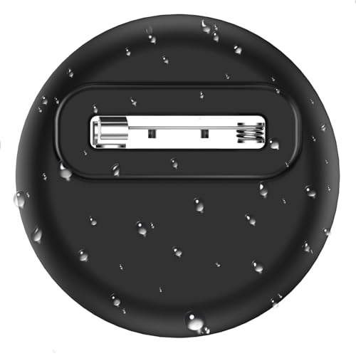 SPGUARD 1er Pack Versteckte Apple Airtag Hülle Kinder, wasserdichte Silikon-Schutzhülle mit Sicherheitsnadeln für Kinder, Senioren, Haustiere, Kleidung, Rucksack, Gepäck (Schwarz)