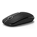 2.4GHz Wireless Bluetooth Mouse, Jelly Comb Dual Mode Slim Wireless Mouse with 2400 DPI Compatible for PC, Laptop, Mac, Android, Windows (Black)