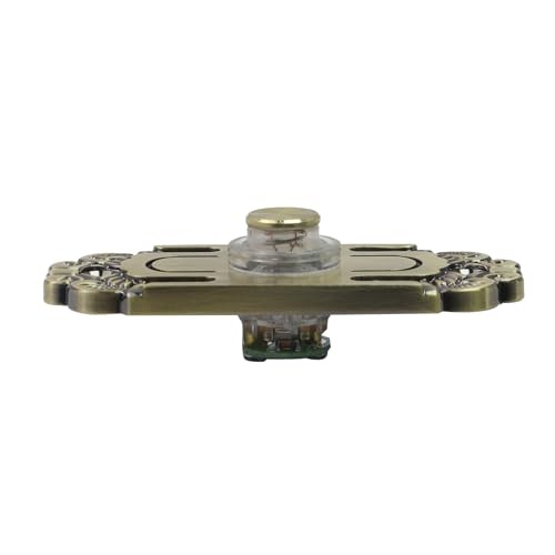 Bouton de sonnette laiton rétro 8 cm LED pour façade ancienne - 7