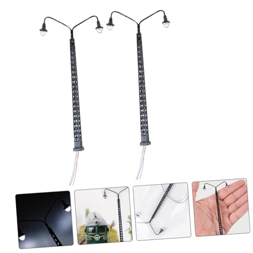 GRADENEVE 2 Stück Laternenpfähle Für Modelleisenbahnen Miniatur Lampen Für Spur Und Ideal Sandtisch Modellbau Und Mini Dekoration Hochwertiges Zubehör Landschaftsbau