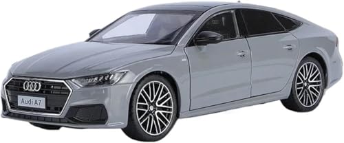 Image of Model 1:24 Audi A7 Model Alloy Metal Pull Back Die-cast Car Openable Doors with Sound and Light Vehicle Car Toy for Kids - Multicolor