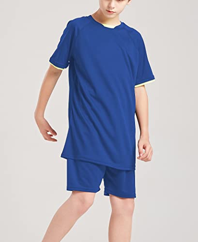 Image of DANI CHINS Boys Loose Athletic Short-Sleeve Shirt and Active Mesh Shorts Set
