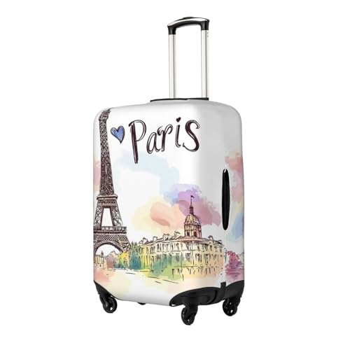 Colorful Paris Luggage Cover for Suitcase Eiffel Tower Elastic Suitcase Cover Protector Luggage Sleeve Anti Scratch Dust Fits 25-28 Inch2