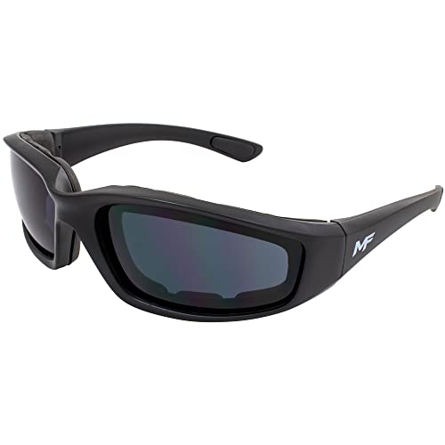 MF MotoFrames Payback Padded Motorcycle Sunglasses Black Frames