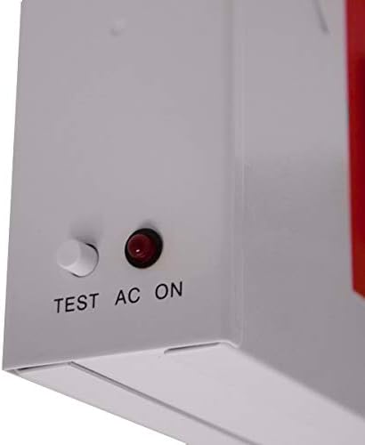 LFI Lights | Steel Red Exit Sign | White Housing | All LED | Hardwired with Battery Backup | Optional Double Face and Knock Out Arrows Included | UL Listed | EXST-R