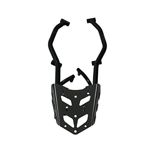 GP Kompozit Gepäckträger hinten mit Fußstütze Schwarz Kompatibel für Yamaha Tenere 700 2019-2023