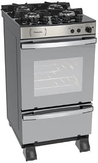Fogao 4 Bocas Venax Palladio Vitreo Inox Gas Glp 127 V