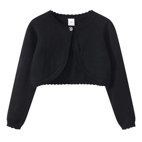 Niños, Suéter Tipo Cárdigan De Punto para Niña, Informal, con Cuello Redondo Y Parte Delantera Abierta, para Pequeños, Ropa De Abrigo Ligera para Primavera Y O, Talla Amplia Ajustable # L