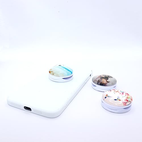 Phone Ring Holder,Foldable Clear Crystal Phone Grip Holder Sockets,Extensible Collapsible Finger Grip Stand Kickstands Bracket For Smartphone Tablets (Floral) #TOP5