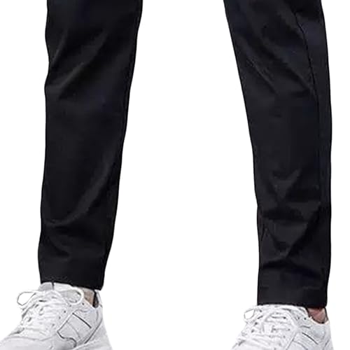Men's Casual Loose Fit Dress Pants Stylish Straight Fit Suit Pants Versatile Solid Color Work Pants4
