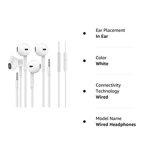 [2 Pack] Weizy Aux Earbuds, Vize 3.5Mm Wired Headphones Noise Isolating Earphones Volume Control & Built-In Microphone Compatible With Iphone/Samsung/Android/Mp3/Mp4 #TOP7