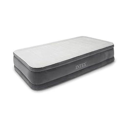 Intex Comfort Plush Mid Rise Dura-Beam Airbed with Internal Electric Pump, Bed Height 13", Twin