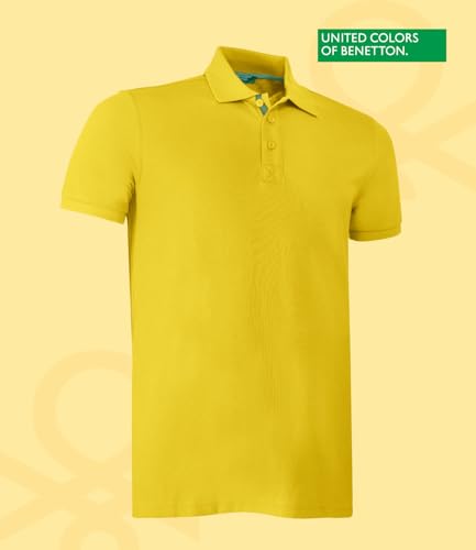 Image of United Colors of Benetton Shirt for Men | Tees for Man | Half Sleeves Plain Stylish Regular Fit Polo | Collar Tshirt | T-Shirt | Stylish Mens Tshirt
