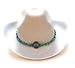 Handmade Southwestern Star Turquoise Concho Hat Band Turquoise Gemstone Copper Beads One Size Adjustable Bolo Tie Gift Boxed