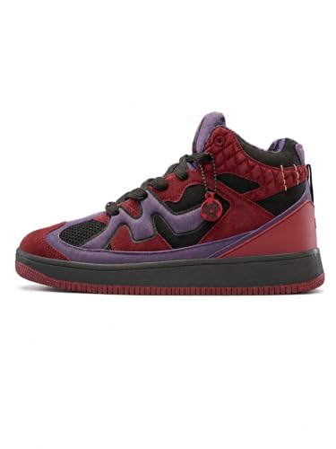 Image of The Souled Store Naruto Shippuden: Sasuke Men and Boys Purple PU Upper Lace Up High Top Sneakers