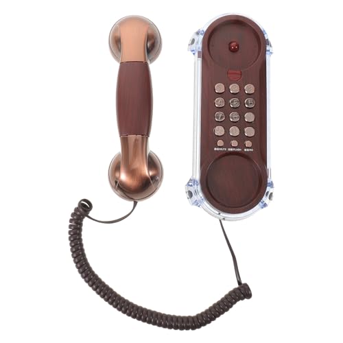 Teléfono clásico retro de metal y plástico de alta calidad con aviso luminoso