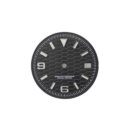WCC00816 28.5mm �E�H�b�`�_�C���� �n�j�J���e�N�X�`�� �E�H�b�`�t�F�C�X BGW9 �A�C�X�u���[ ���~�i�X NH35 ���[�u�����g�p�A�N�Z�T���[(28.5mm black)