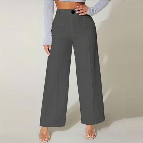 Women's High Waist Pants Fashion Drape Straight Dress Pants Fall Casual Wild Long Trousers Comfy High-end Pants2