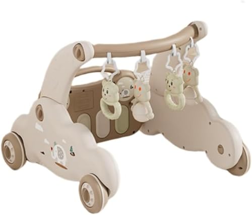 LumingLight赤ちゃんのおもちゃベビージム おもちゃ室内遊具 ベビーペダルピアノフィットネスフレーム、知育玩具 感覚刺激 出産準備 出産祝い 誕生日プレゼント 0歳~ 新生児ギフト (スタンダードモデル(クッションなし),コーヒー色) [並行輸入品