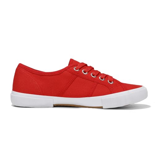 Luffymomo Women's Casual Canvas Shoes Comfortable Low Top Walking Shoes Classic Lightweight Lace-Up Fashion Sneakers2
