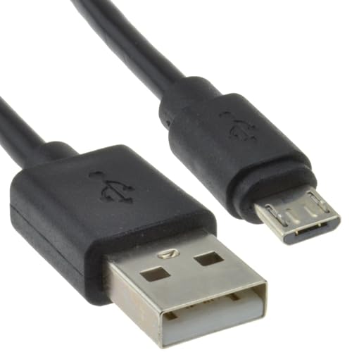kenable USB 2.0 A to Micro B Data and Charging Cable 24AWG Copper Shielded Lead for Android Phones Tablets 0.5m Black
