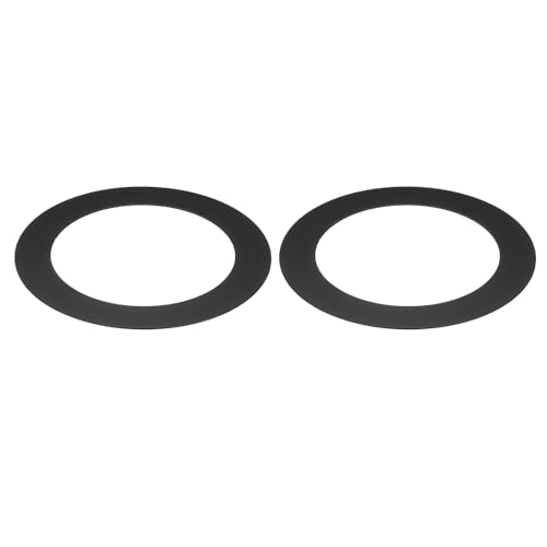 PATIKIL Metal Goof Trim, 2 Pcs 4.72" OD 3.39" ID Circular Ceiling Light Trims Recessed Light Cover Ring for Recessed Can Downlight, Black