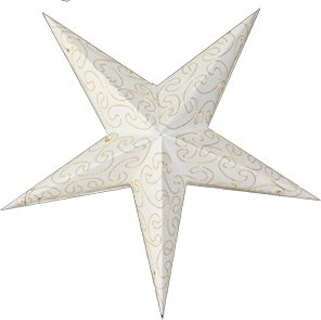 Tantra Mini Stella di Natale/stella di carta paralume con design decorativi in mano