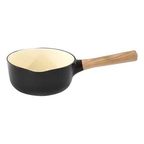 Berghoff Ron Hierro Fundido esmaltado cazo con Mango de Madera, Negro Cover