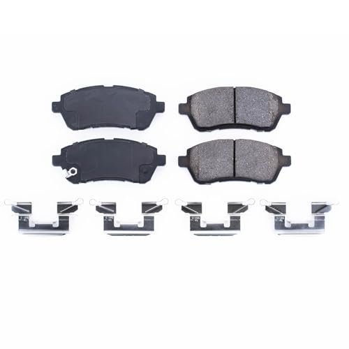 Image of PowerStop Front Brake Pads for Mazda 2 2011-14 - Z17 Ceramic Brake Pads with Installation Hardware, 17-1454A
