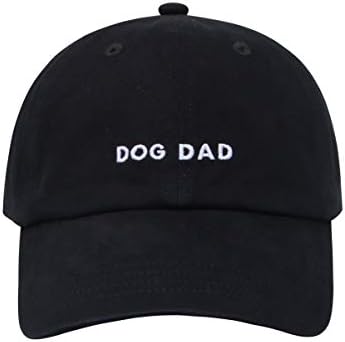 Hatphile: Dog Mom & Dad Hats for Proud Dog Parents | Wide Selection of Black Baseball Caps or 29 Assorted Colors | for Men & Women | Embroidered Text Dog Dad or Dog Mom - Adjustable Fit - 100% Cotton
