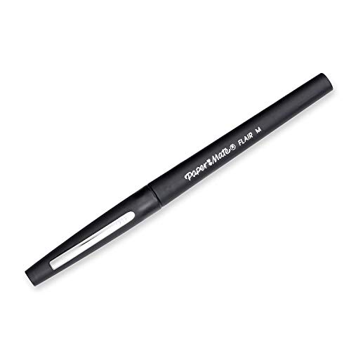 PAPER MATE S0190973 Stylo feutre Flair Original Nylon Pte 0,8 mm Noir