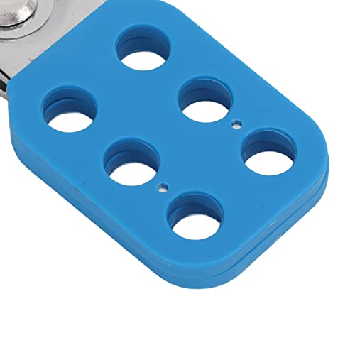 Image of Safety Hasp Lock, High Security Six Holes Security Hasp Lock High Strength Anti Lockout Tagout Safety Hasp with 6 Holes Interlock for Home Industry Safety Use, Blue