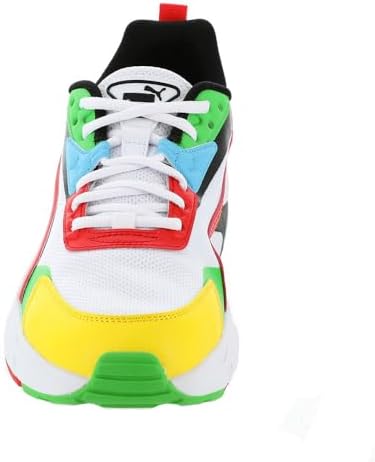 PUMA Vis2K Mens Sneaker 12 DM US WhiteRedBright Aqua | Image 4