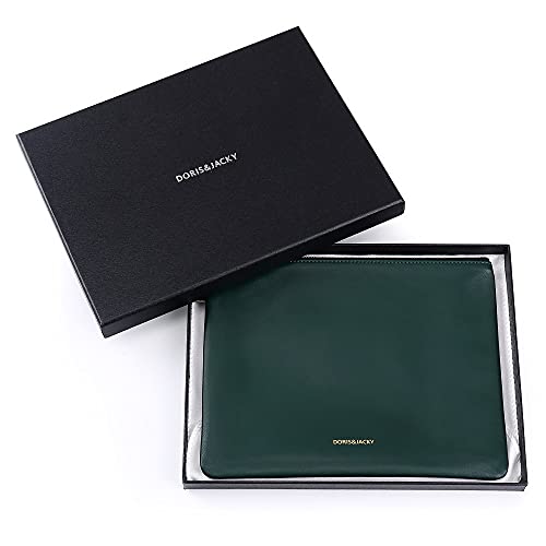 Image of DORIS&JACKY Lambskin Leather Wristlet Clutch Purse Women Large Phone Wallet