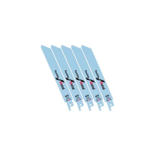 Alsafix - 5 lames de scie sabre BI-METAL x Lu. 130 mm x 24TPI - S922AF - Ciment, cuivre, fer, tôle - HE24048 - Alsafix Cover