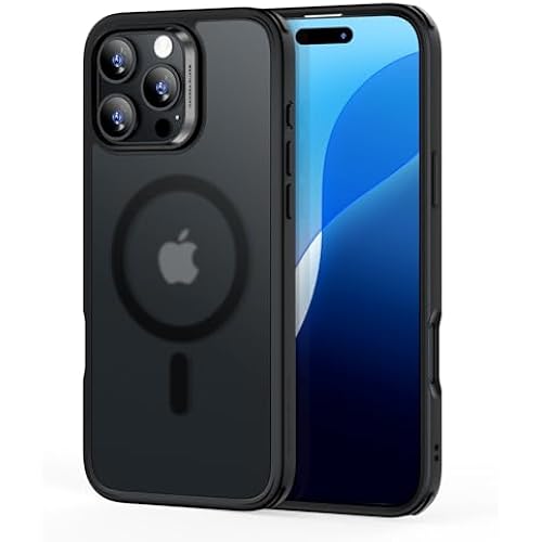 ESR for iPhone 16 Pro Max Case, Compatible with MagSafe, Shockproof Military-Grade Protection, Magnetic Phone Case for iPhone 16 Pro Max, Classic Hybrid Case (HaloLock), Frosted Black