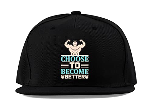 Casquette baseball noire en coton Choose to Become Better contre les reflets