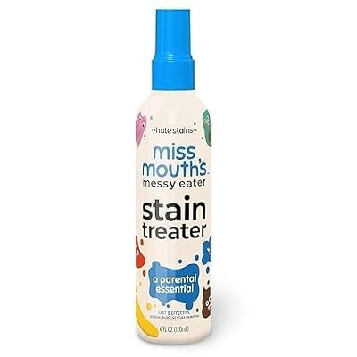 Miss Mouths (Pack of 2) Messy Eater Stain Treater Spray-Fabric Remover for Spots on Clothes, Underwear, Carpets, Linens,