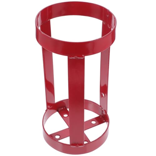 Soporte de acero para extintor rojo en pared