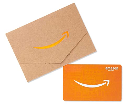 Amazonギフトカード 封筒付き 金額指定可 11.1 x 7.9 x 0.4 cm-お礼、謝礼、お祝い、誕生日、入学祝い、卒業祝い、送別、お歳暮、お年賀(クラフトオレンジ)